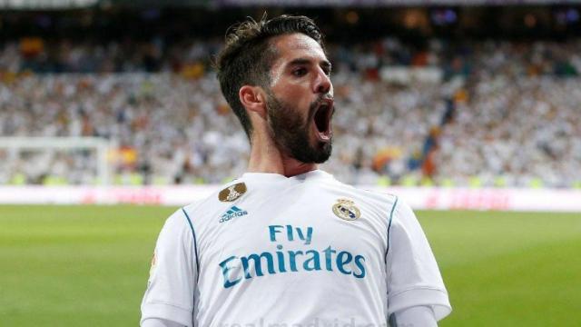 Isco celebra un gol