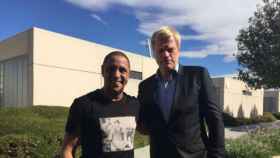 Kahn visita Valdebebas y se reencuentra con Roberto Carlos. Foto: Twitter (@Oficial_RC3)