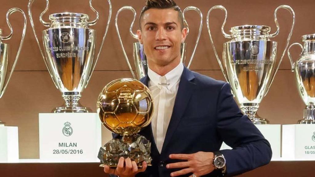 Cristiano con su cuarto Balón de Oro