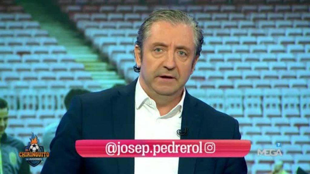 Josep Pedrerol, en El Chiringuito. Foto: Twitter (@elchiringuitotv)