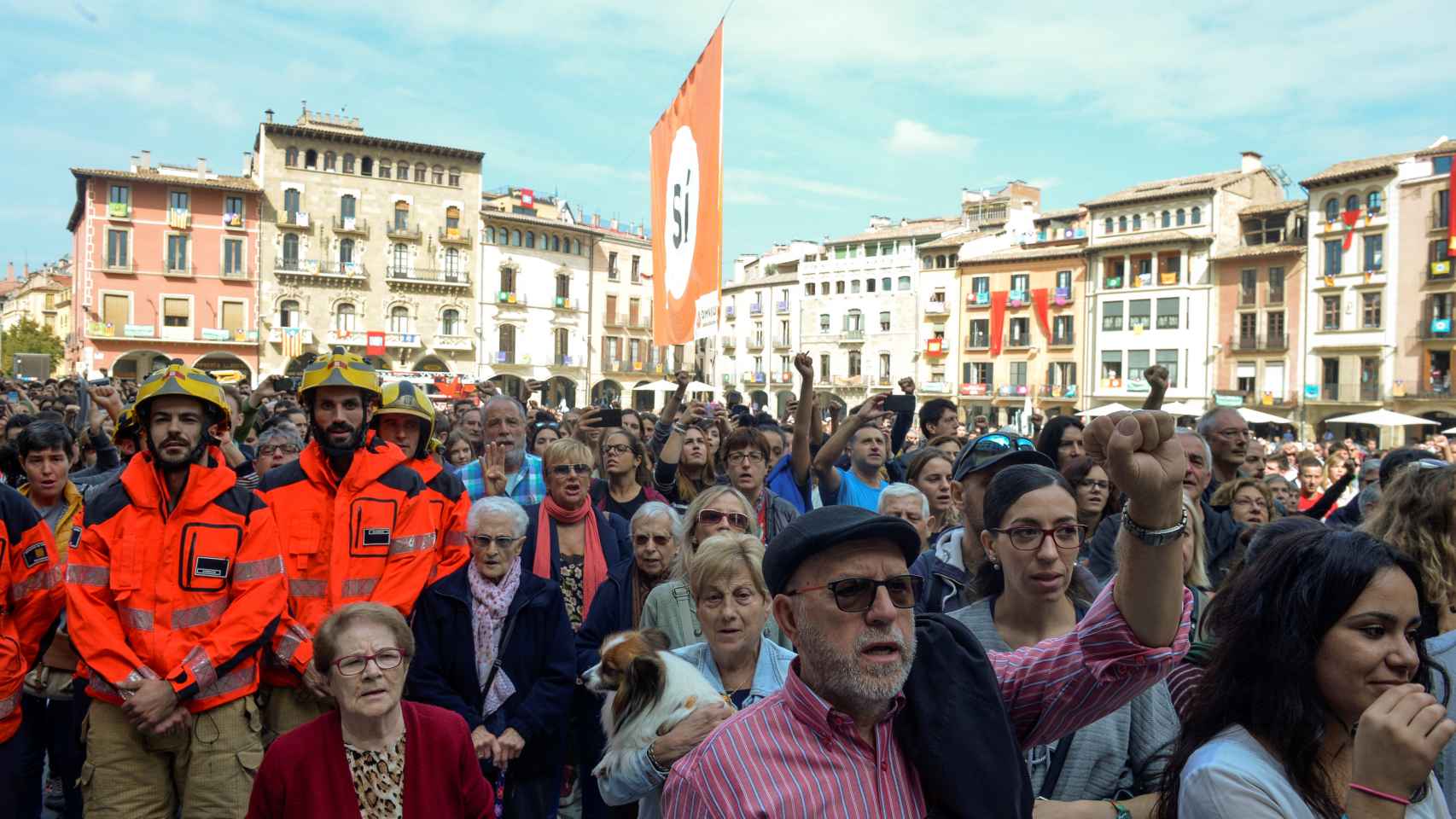 Imagen de la manifestación del 2-O en Cataluña.