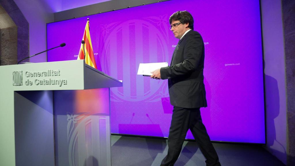 Puigdemont en el Palau de la Generalitat