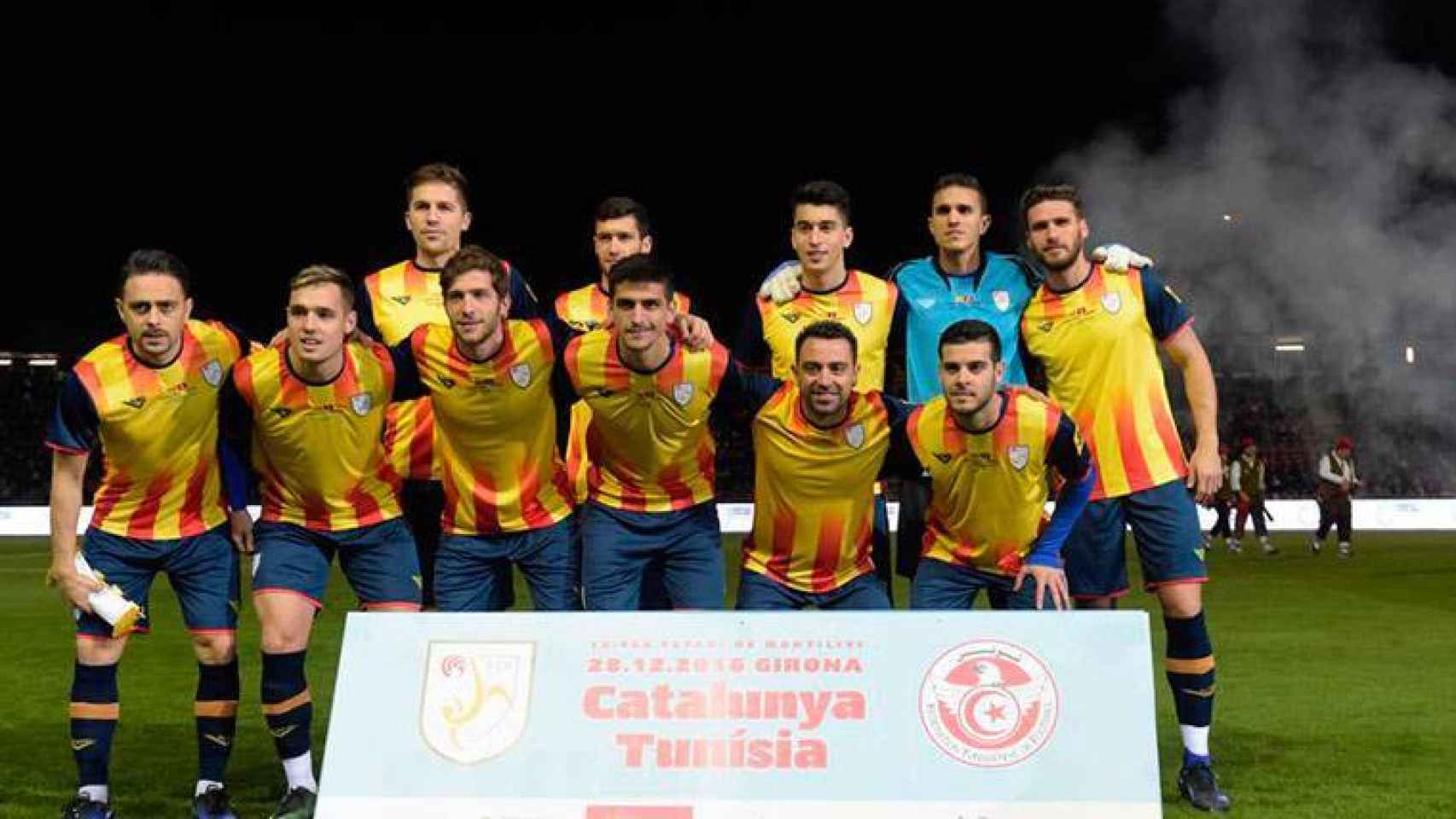 Jugadores titulares en el último partido de Cataluña (diciembre 2016).
