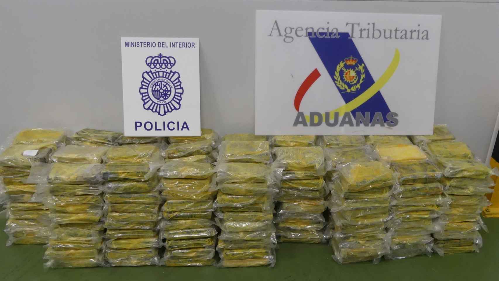 Cocaína incautada en el puerto de Algeciras.