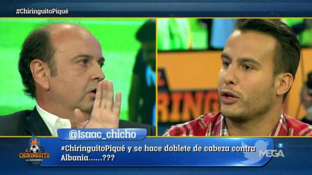 Juanfe Sanz y Juanma Rodríguez en el El Chiringuito. Foto: Twitter (@elchiringuitotv)