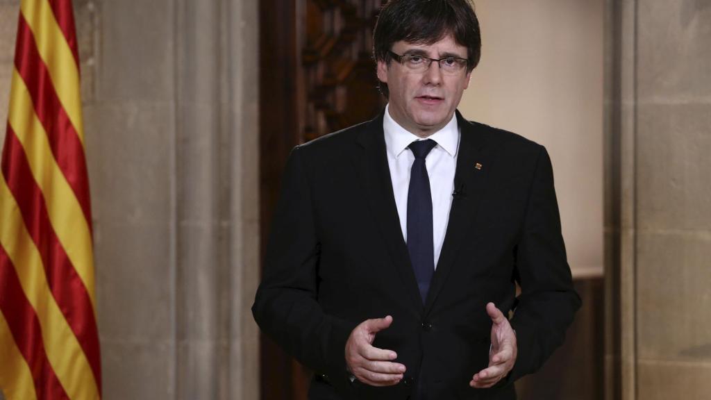 Puigdemont, durante su discurso de este miércoles.