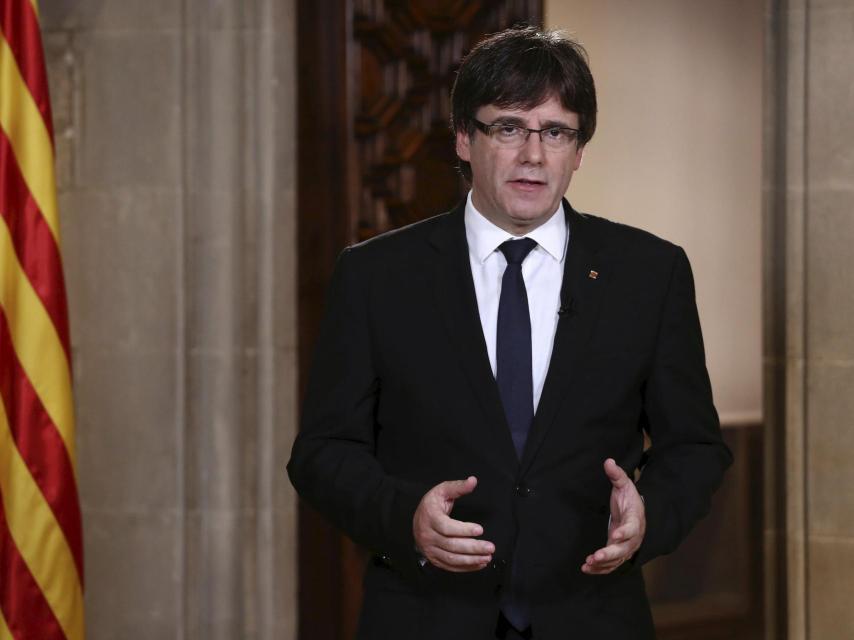 Puigdemont, durante su discurso de este miércoles.