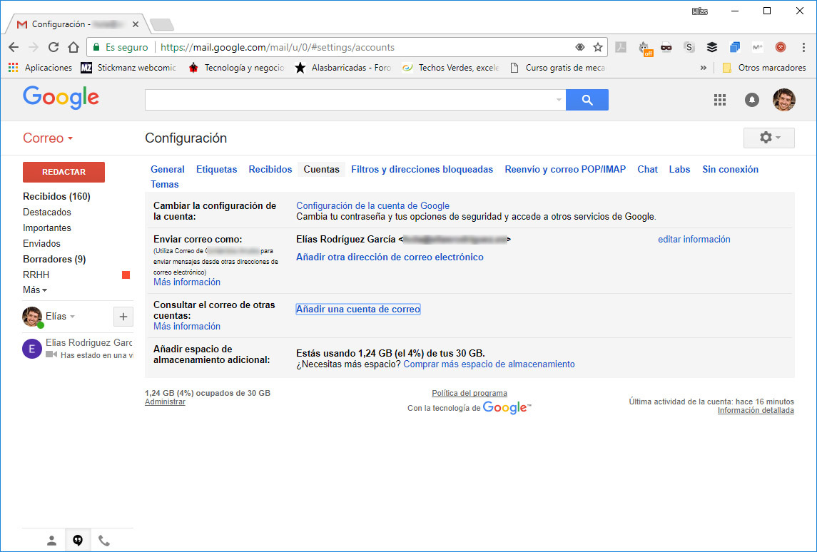 gmail cuentas conceder acceso cuenta adicional