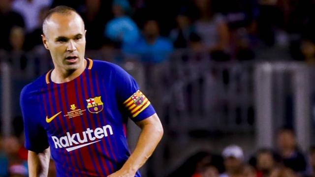 Iniesta, en el campo