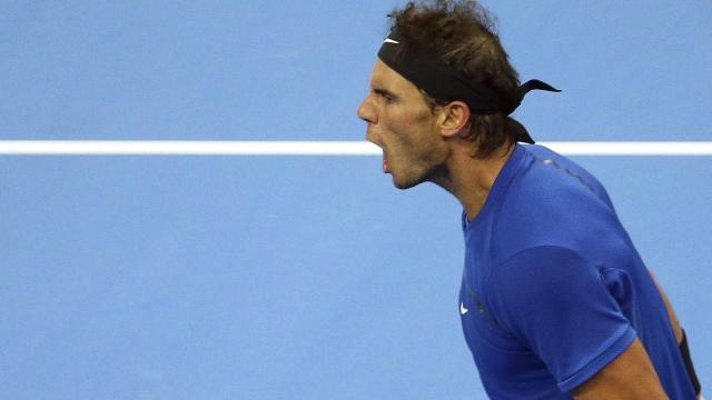 Nadal, celebrando un punto ante Khachanov.