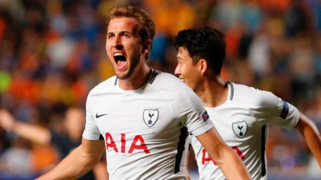 Kane, con el Tottenham en Champions. Foto: Twitter (@SpursOfficial)