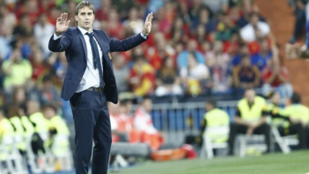 Lopetegui durante un encuentro de la Selección. Foto: sefutbol.com