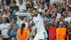 Ramos celebra su gol ante el APOEL