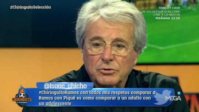 D'Alessandro, en el Chiringuito. Foto: Twitter (@elchiringuitotv)