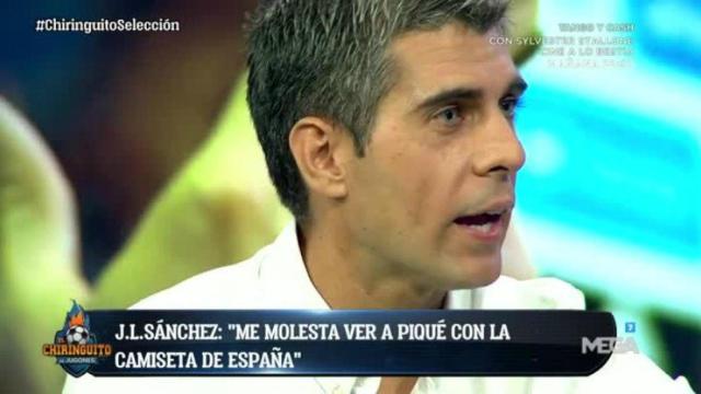 José Luis Sánchez, en El Chiringuito. Foto: Twitter (@elchiringuitotv)