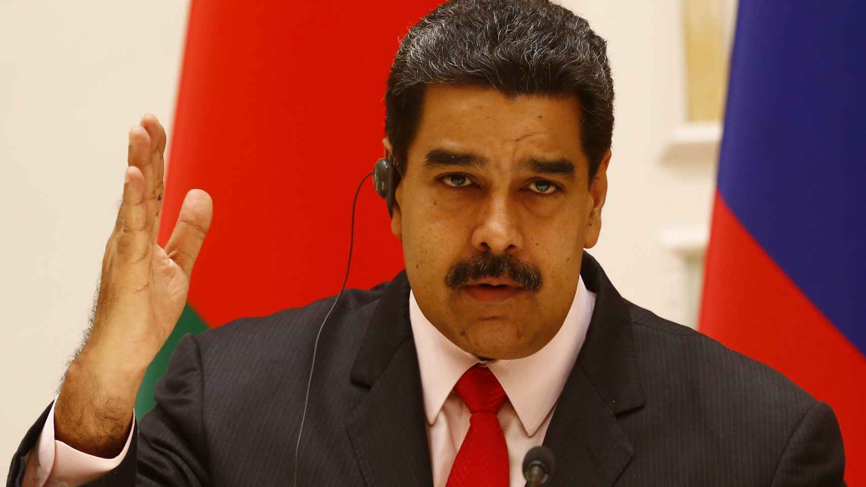 Nicolás Maduro en una rueda de prensa en Minsk.