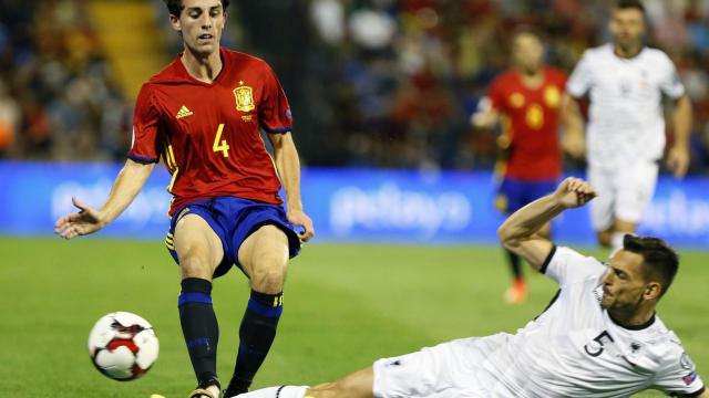 Odriozola, en el España - Albania.