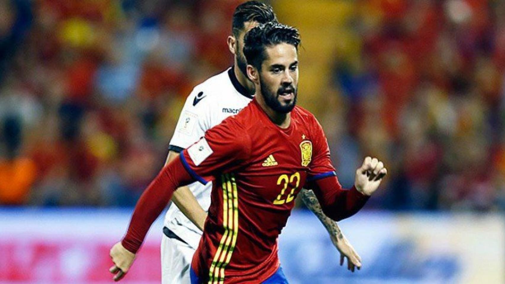 Isco, en un partido con la selección española