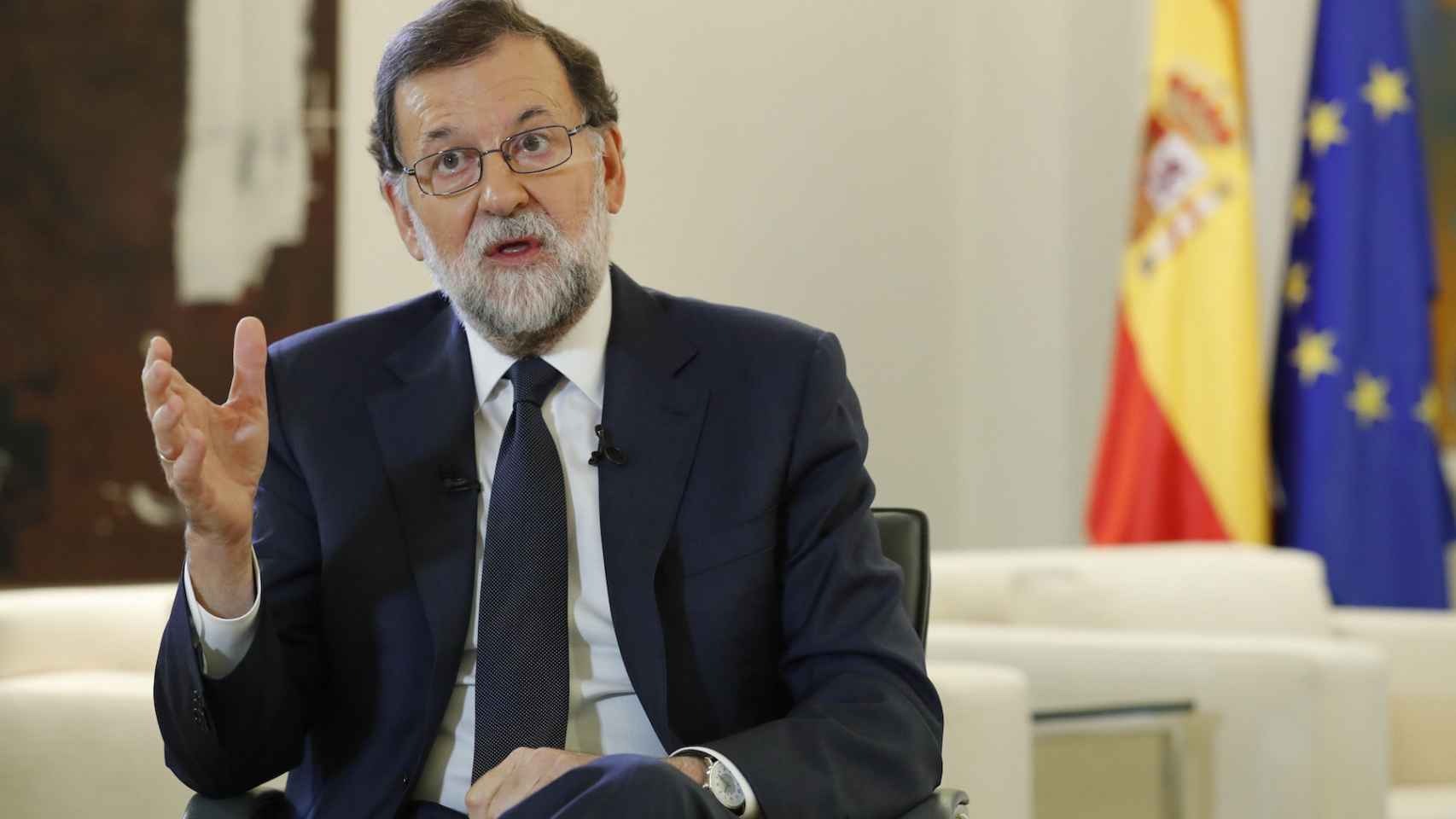 Mariano Rajoy, en la Moncloa durante una entrevista.
