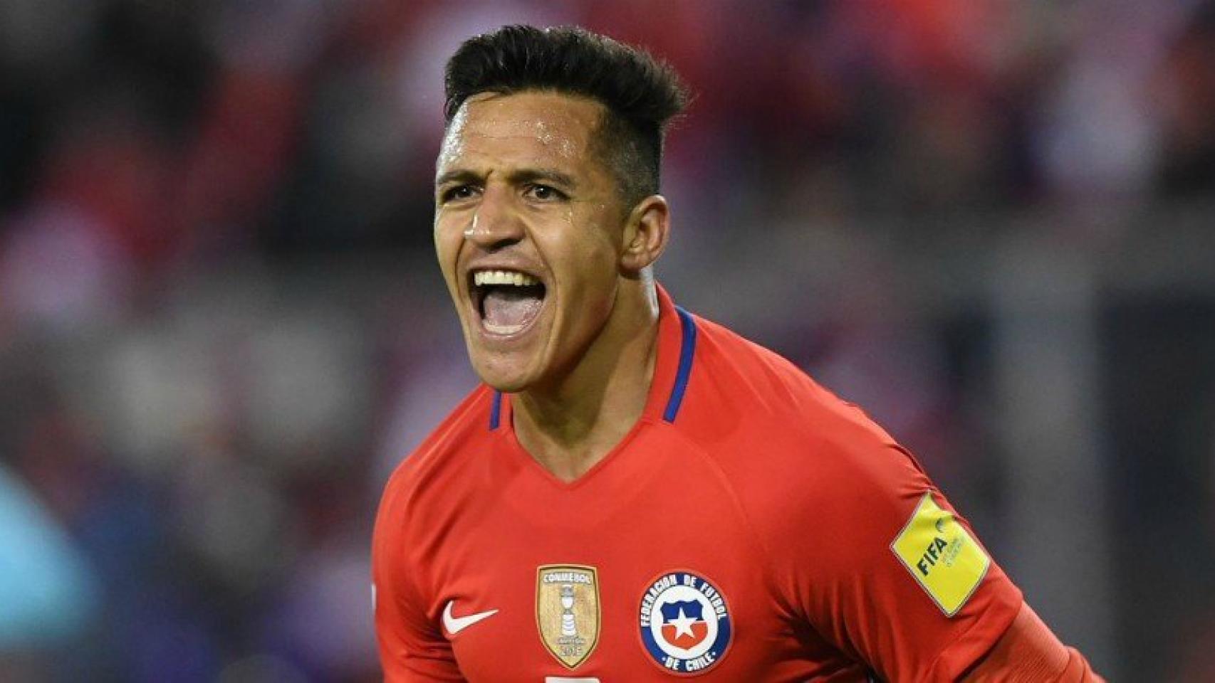 Alexis celebra un gol con Chile. Foto Twitter (@Arsenal)