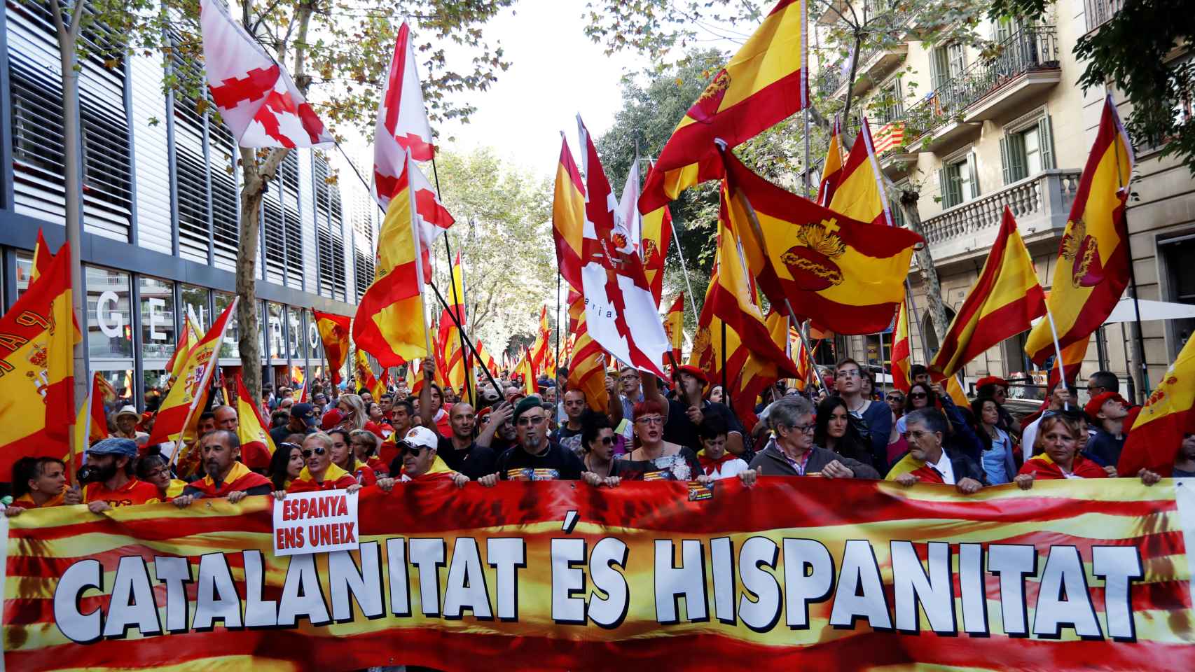 Marcha por la unidad de España en Barcelona