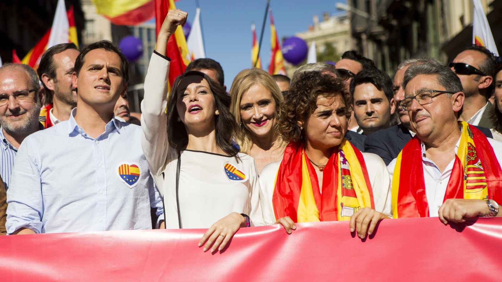 Las caras conocidas en la manifestación por la unidad de España en Barcelona