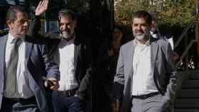Los presidentes de la Asamblea Nacional Catalana, Jordi Sànchez, a la derecha.