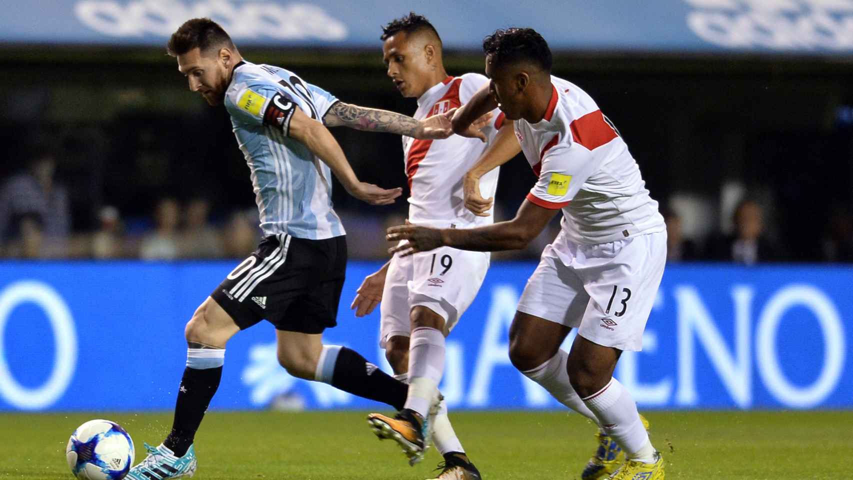 Messi, en una jugada en el último partido de Argentina.