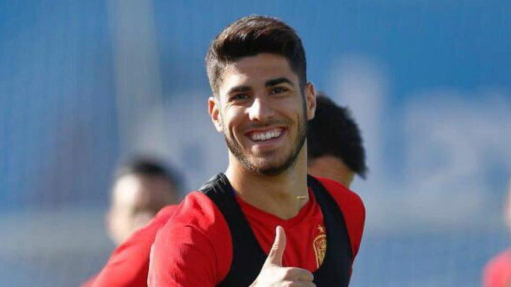 Asensio, en un entrenamiento con la Selección. Foto: Twitter (@marcoasensio10)