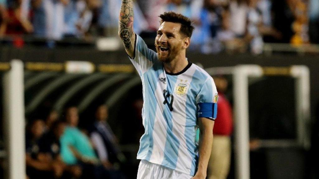 Messi, con Argentina: Foto: afa.com.ar