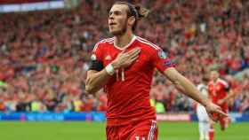Bale celebrando un gol ante Georgia. Foto: www.faw.cymru