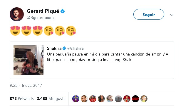 Piqué acaba con los rumores de ruptura con Shakira