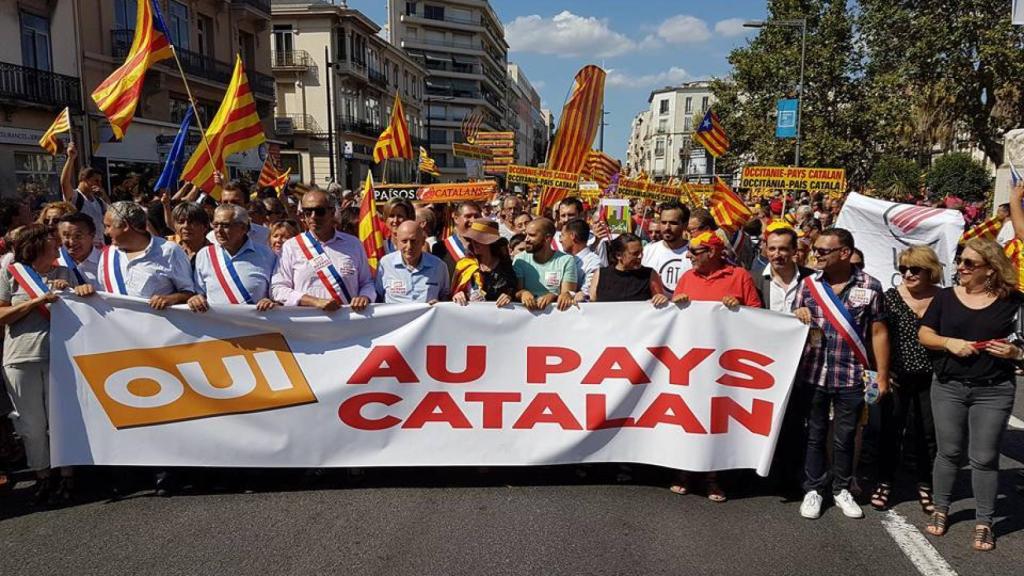 Manifestación de Sí al país catalán.