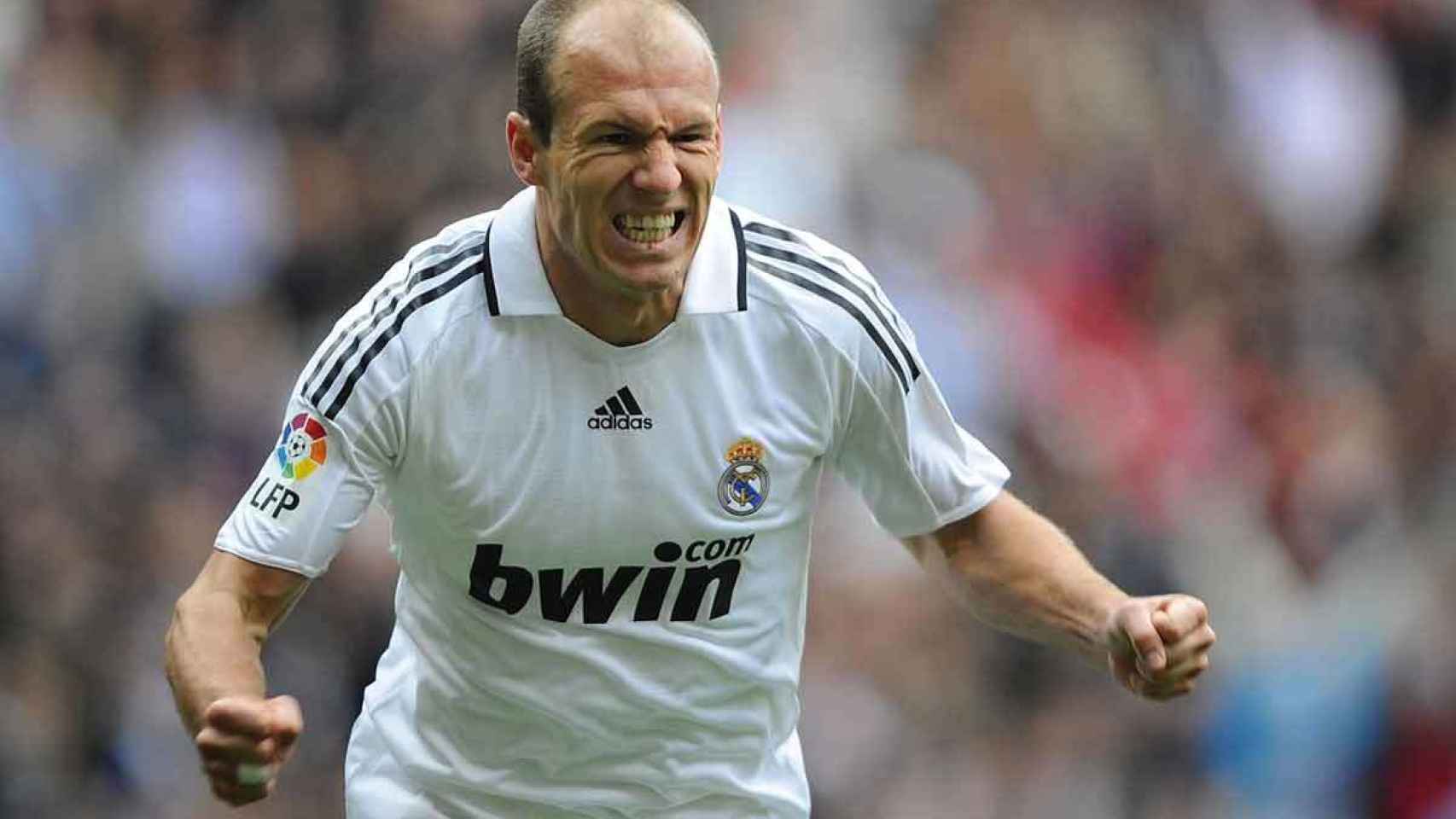 Arjen Robben, durante su estancia en el Real Madrid.
