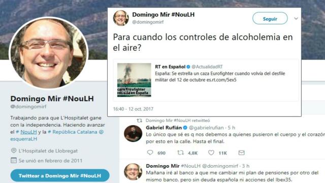 Twitter del coordinador de ERC en Hospitalet de Llobregat