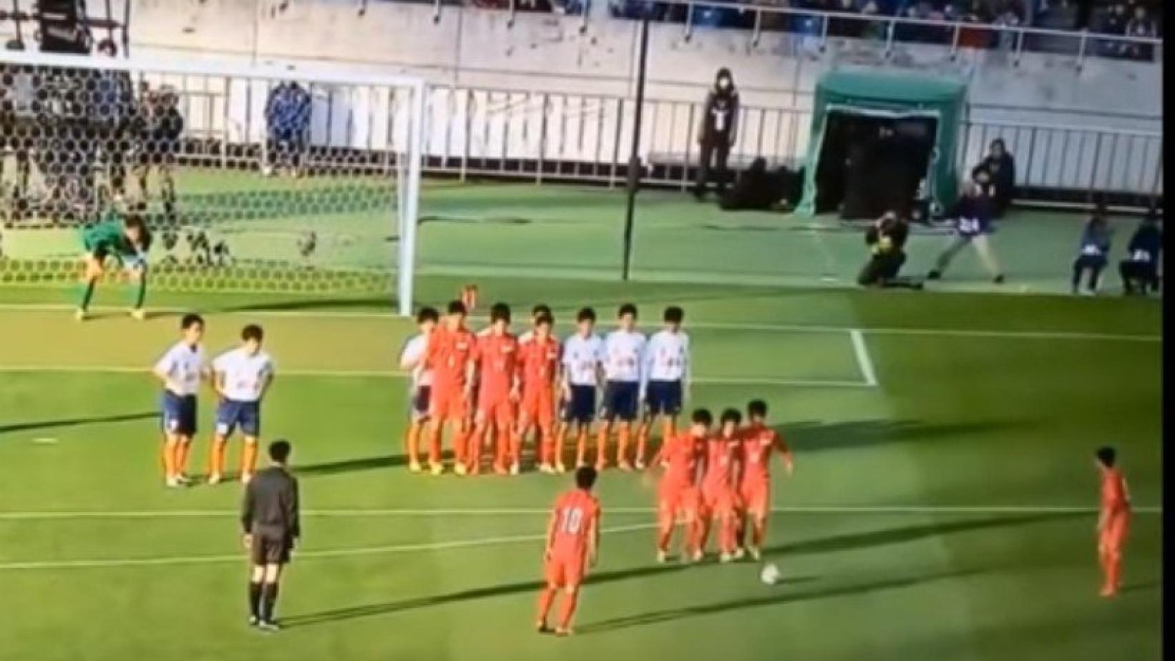 Coreografía de los jugadores del Oriente Fukoka