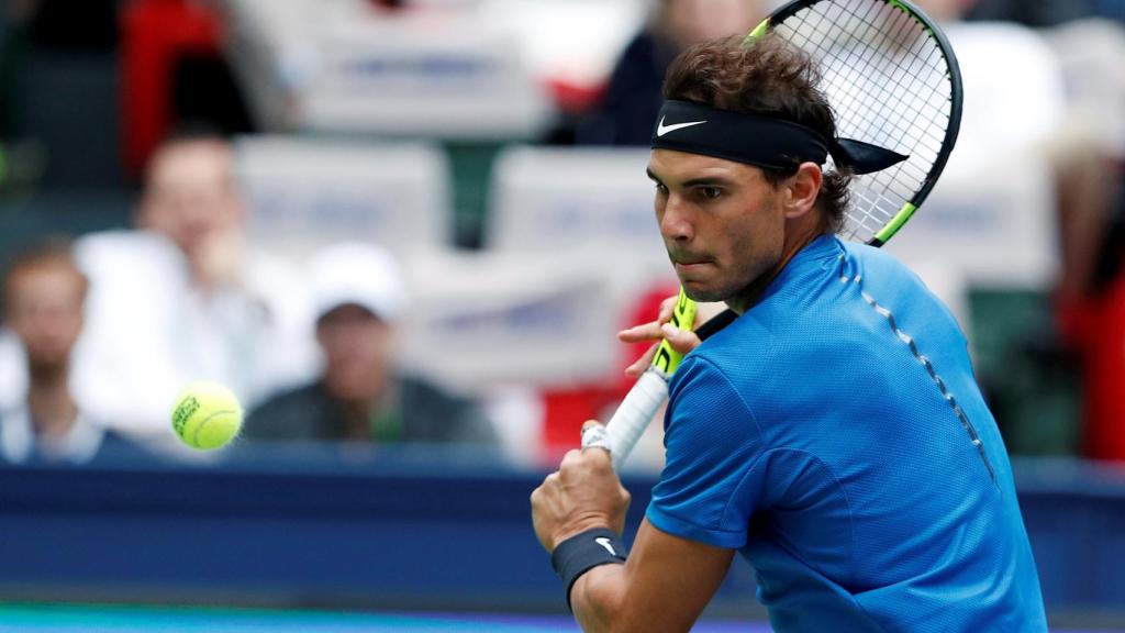 Nadal, durante un partido en Shanghái.