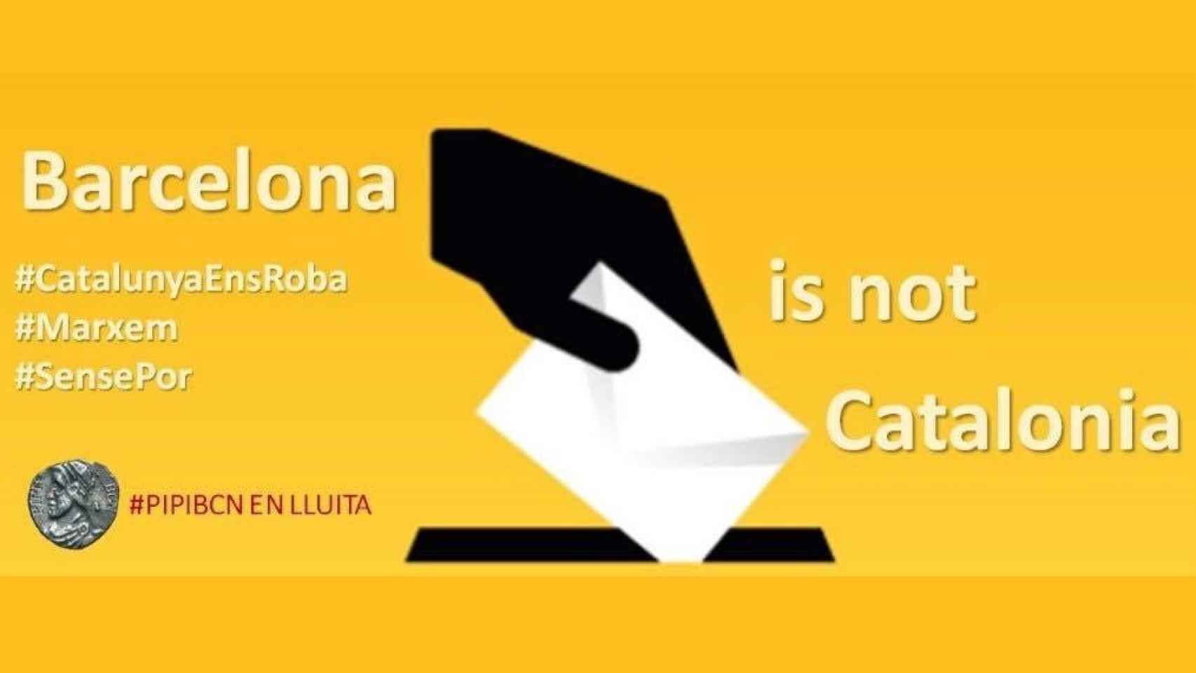 Los integristas del PIPI BCN quieren votar para separar Barcelona de Cataluña.