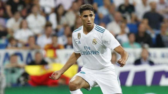 Achraf, durante un partido en el Real Madrid.