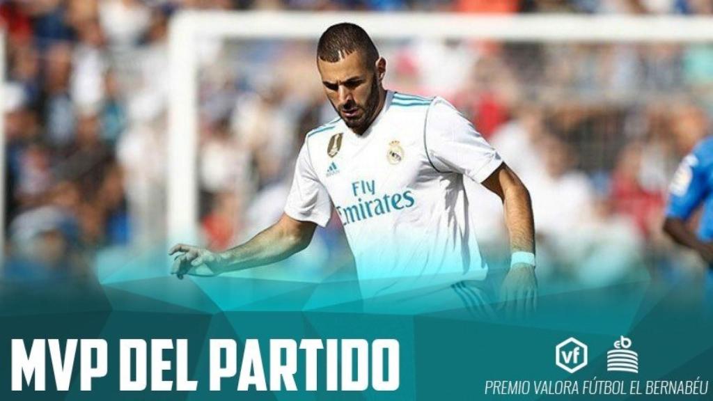 Karim Benzema, MVP del Getafe 1-2 Real Madrid