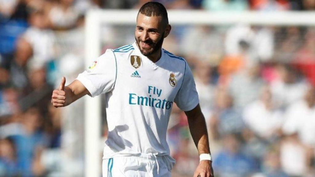 Karim Benzema celebra su gol