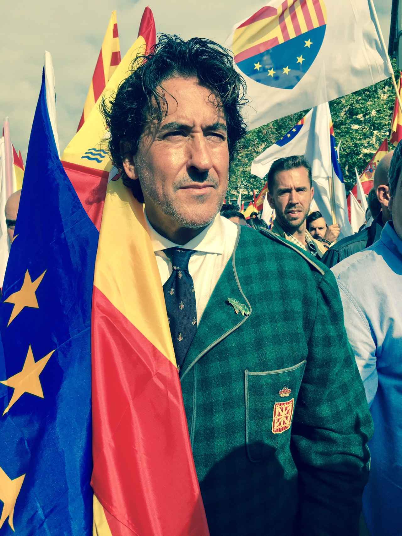 Álvaro de Marichalar en una manifestación.