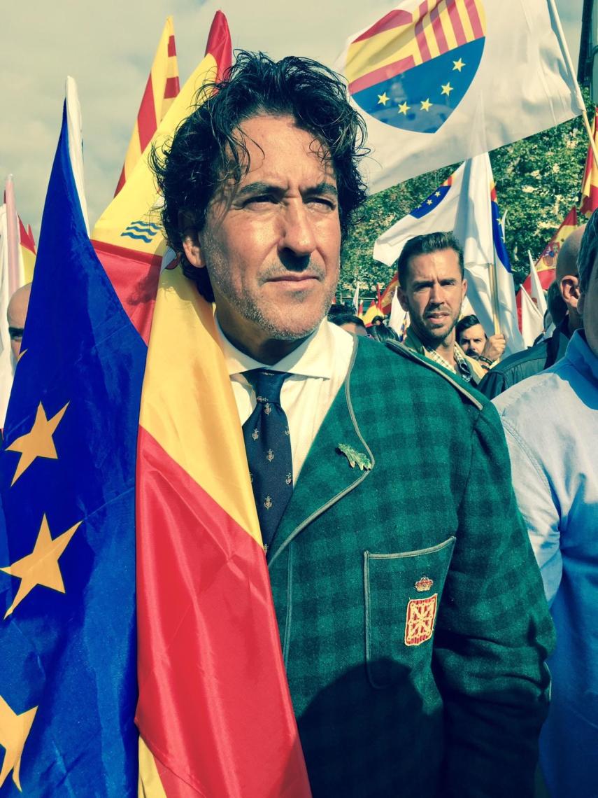 Álvaro de Marichalar en una manifestación.