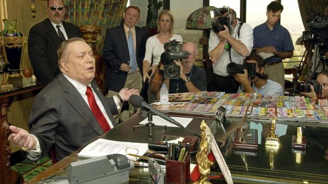 Larry Flynt, durante una de sus comparecencias.