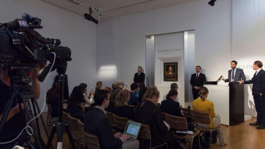 Presentación de la venta en Christie's de 'Salvator Mundi'.