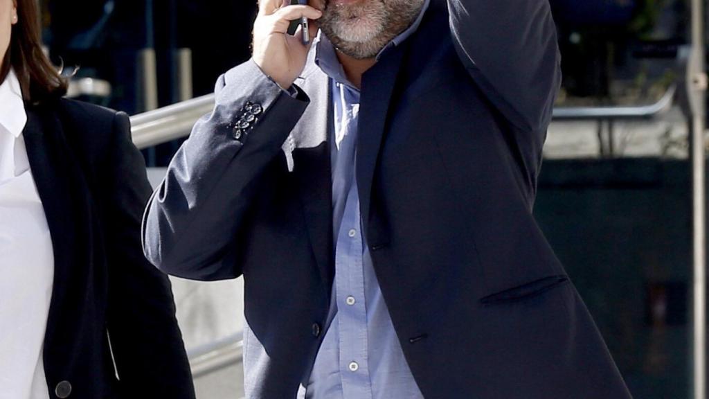 El líder de la Asamblea Nacional Catalana, Jordi Sánchez, durante un receso en la Audiencia Nacional.