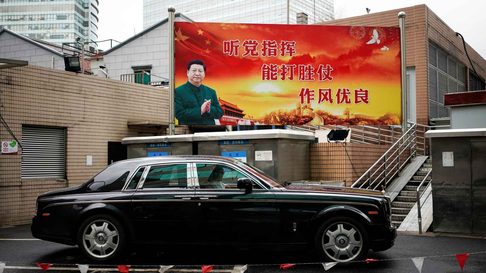 Jinping, en un cartel en las calles de Shangai