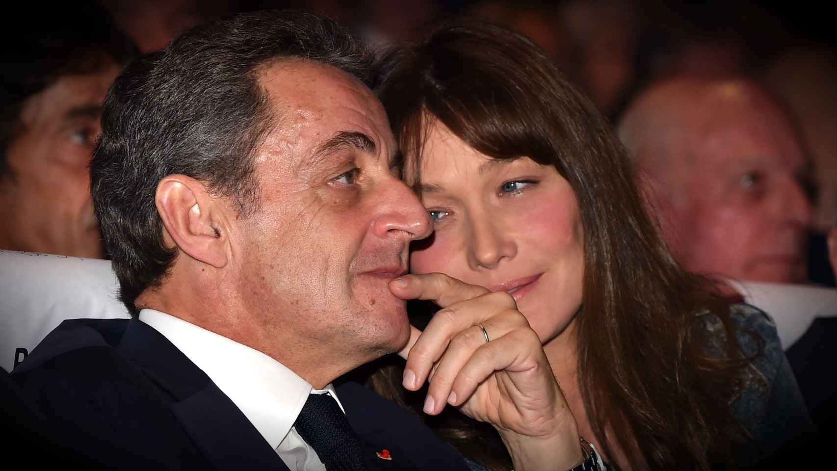 Carla Bruni con Nicolas Sarkozy.