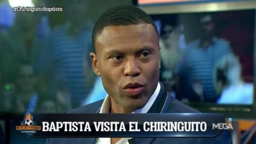 Baptista en El Chiringuito. Foto: Twitter (@elchiringuitotv)