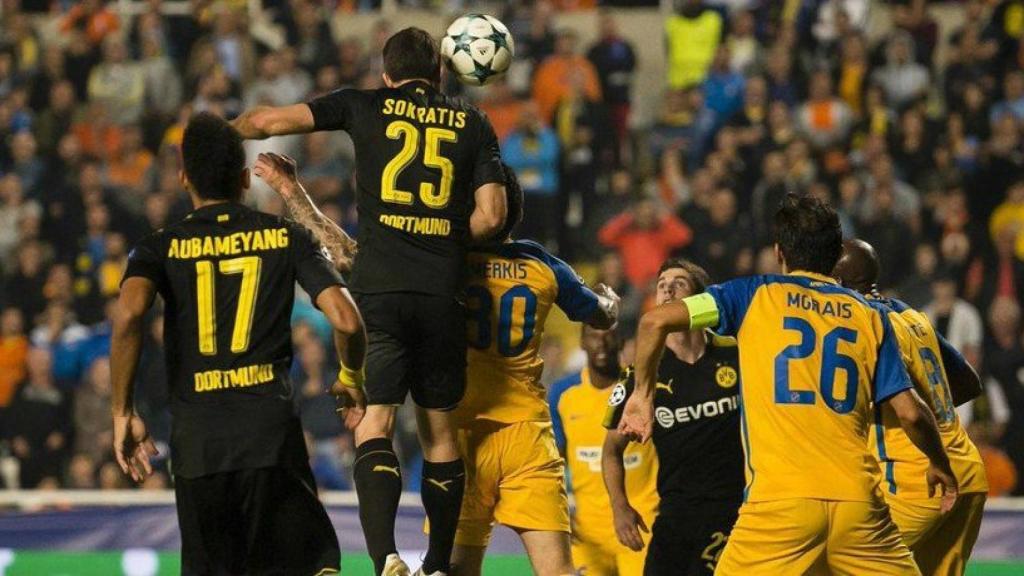 Jugada del gol del Borussia Dortmund ante el APOEL. Foto: Twitter (@BVB)